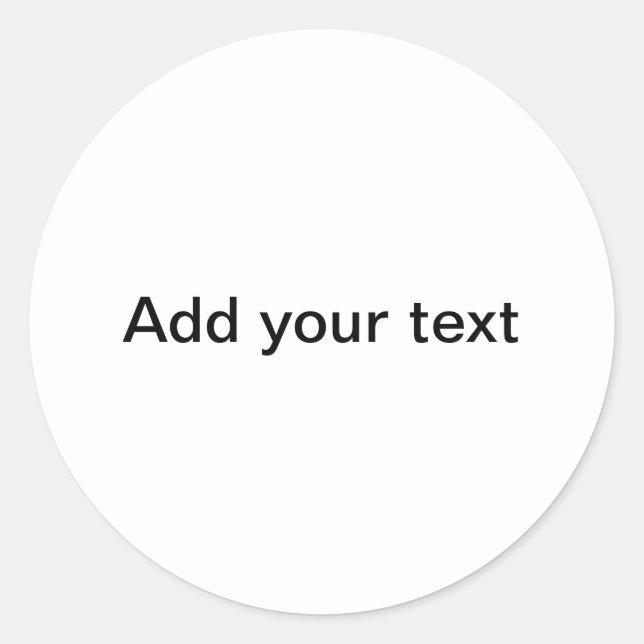 "Ihre Leinwand" Runder Aufkleber (Vorderseite)
