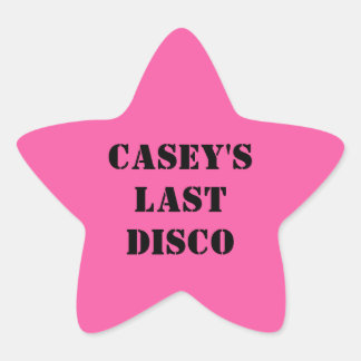 Ihre letzte Disco-Cowgirl-Junggesellinnen-Abschied Stern-Aufkleber