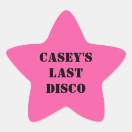 Ihre letzte Disko Cowgirl Junggeselinnen-Abschied Stern-Aufkleber