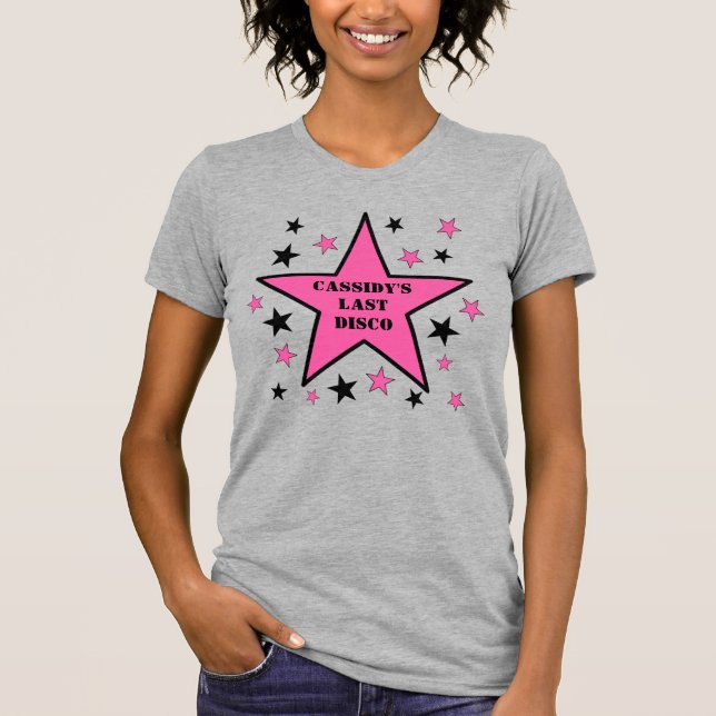 Ihre letzte Disko Cowgirl Junggeselinnen-Abschied T-Shirt (Vorderseite)