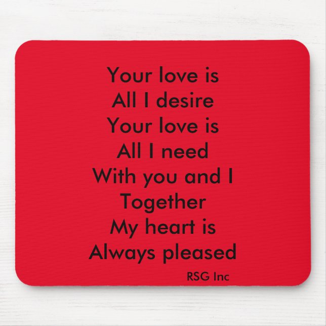 Ihre Liebe Mousepad (Vorne)