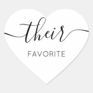 Ihre Lieblings-С alligrafisches Gefälligkeitsgesch Herz-Aufkleber