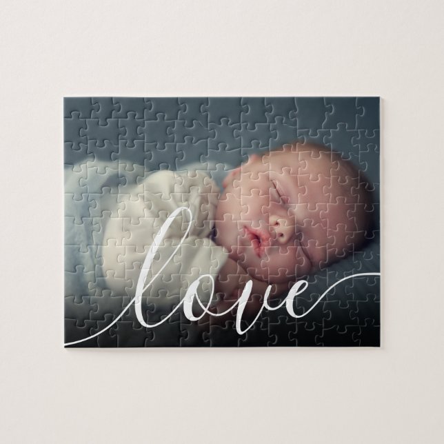 Ihre Lieblings-Baby-Foto-Script-Liebe Puzzle (Horizontal)