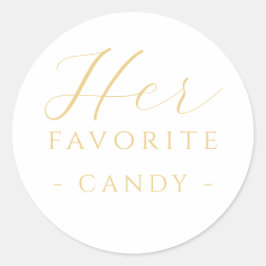 Ihre Lieblings-Candy-Leckerei Sticker Gold Wedding
