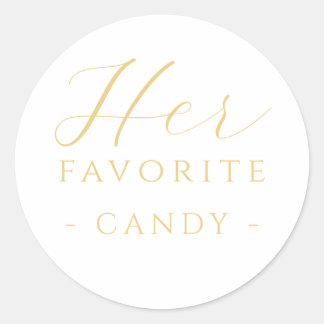 Ihre Lieblings-Candy-Leckerei Sticker Gold Wedding