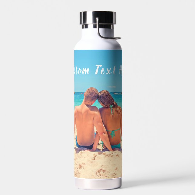 Ihre Lieblings-Foto-Flasche mit individuellem Text Trinkflasche (Links)