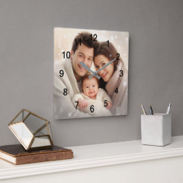 Ihre Lieblings-Foto-Wand Quadratische Wanduhr
