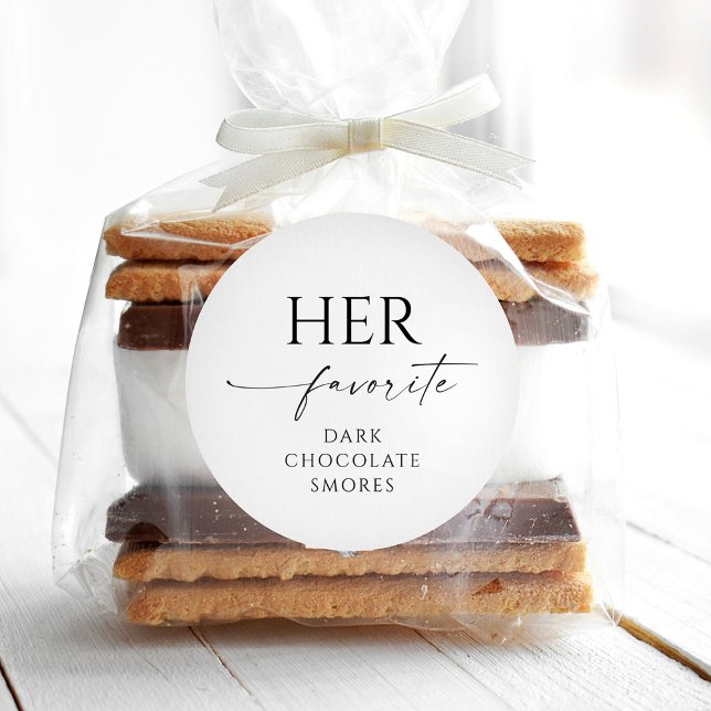 Ihre Lieblings-Gastgeschenk Hochzeit bearbeitbare  Runder Aufkleber (Von Creator hochgeladen)