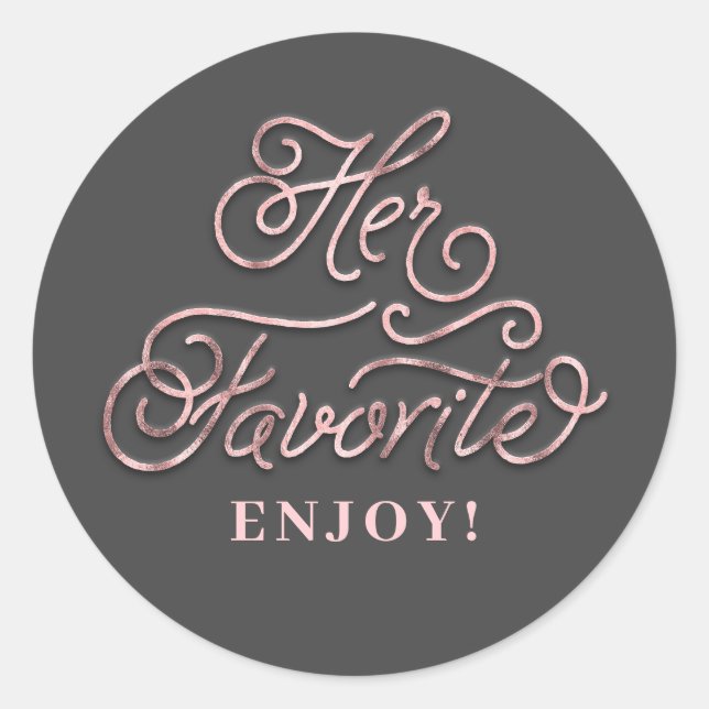 Ihre Lieblings Gastgeschenk Hochzeit Runder Aufkleber (Vorderseite)