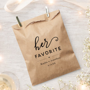 "Ihre Lieblings"-Hochzeitsreise-Brautparty-Verlobu Geschenktütchen