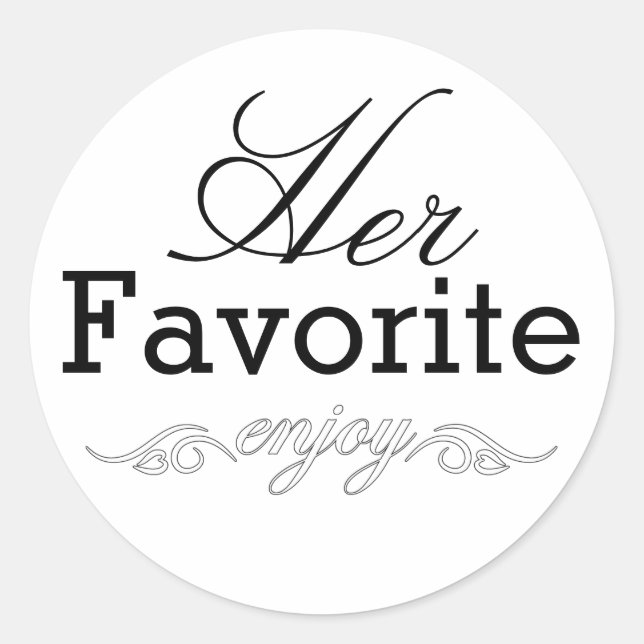 Ihre Lieblings-Leckerei-Aufkleber Runder Aufkleber (Vorderseite)