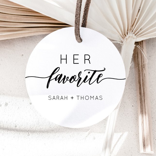 Ihre Lieblings-Moderne С alligraphische Gefälligke Runder Aufkleber (Von Creator hochgeladen)