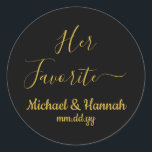 Ihre liebste Gastgeschenk Hochzeit Bonbons, Lecker Runder Aufkleber<br><div class="desc">Ihr Lieblings-Bonbons-Hochzeitsaufkleber,  erschwingliche Leckerei zu Gunsten,  personalisierter Name Empfang-Cookie Snack,  Brautparty Baby Verlobung Party,  zu gehen Goodie anpassen Sie Ihre Tasche,  individuelle Feier Dankeschön-Label,  Hotel Begrüßungstaschen Box,  Bachelorette und seine Favoriten Aufkleber,  treffen Sie sich leicht feiern für Gäste,  Braut-Skript benutzerdefinierte Schwarz.</div>