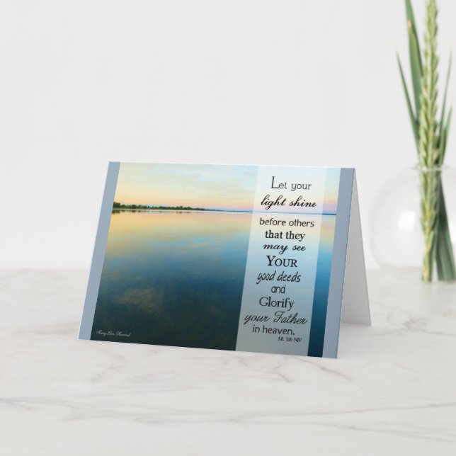 Ihre Light Shine - Scripture Card gelassen Dankeskarte (Vorderseite)