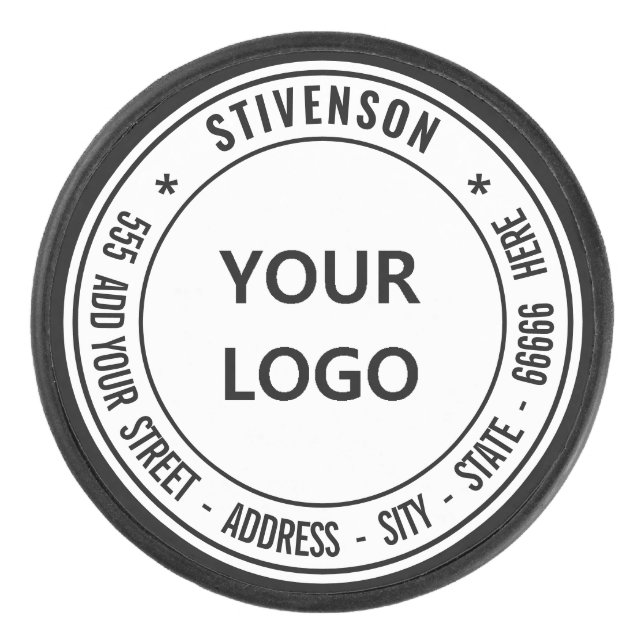 Ihre Logo-Adresse oder Ihr benutzerdefinierter Tex Eishockey Puck (Vorderseite)