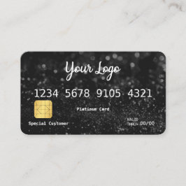 Ihre Logo-Black-Glitzer-Look-Kreditkarte Visitenkarte