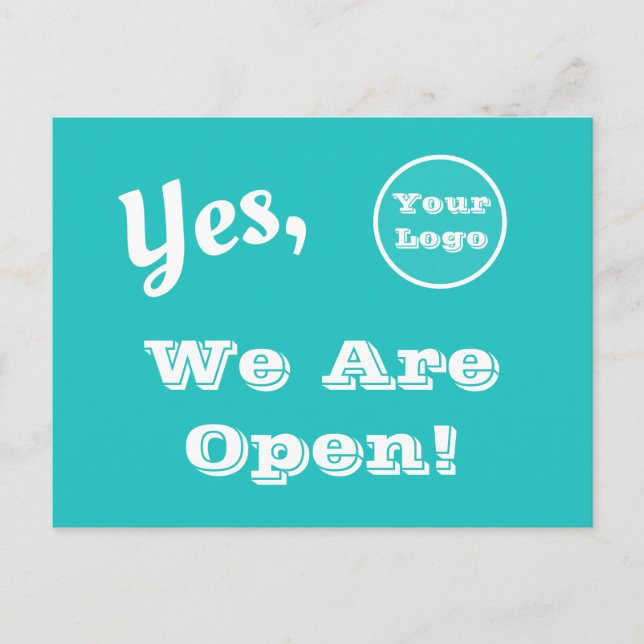 Ihre Logo-Directmailing Wir sind offene Werbung Postkarte (Vorderseite)