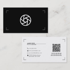 Ihre Logo-Fotobücher Schwarz-weiß modern Visitenkarte