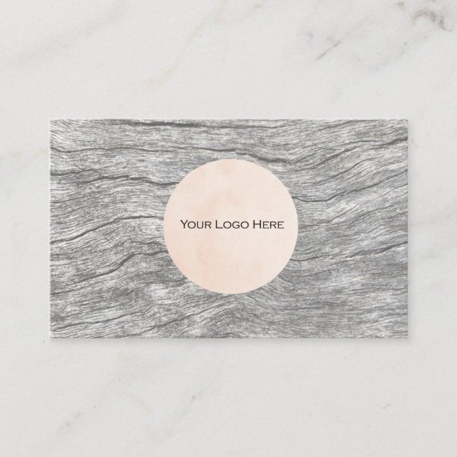 Ihre Logo-Karte "Abgeblendetes Holz" Visitenkarte (Vorderseite)