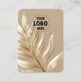 Ihre Logo Kraft Gold Leaf Earring Card groß Visitenkarte