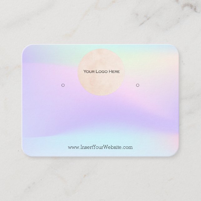 Ihre Logo-Rainbow-Earring-Display-Karte groß Visitenkarte (Vorderseite)