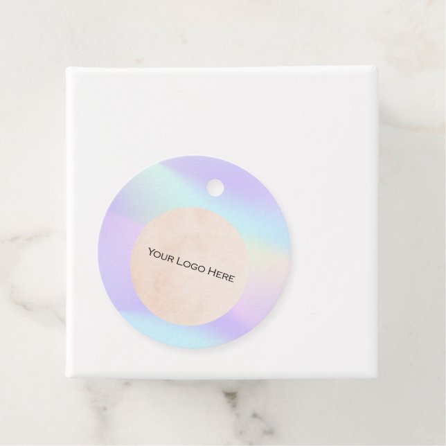 Ihre Logo-Rainbow-Holographic-Preismarken Geschenkanhänger (Beispiel)