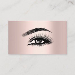 Ihre Logo-Rose Gold Lashes Einfache Minimalistisch Visitenkarte