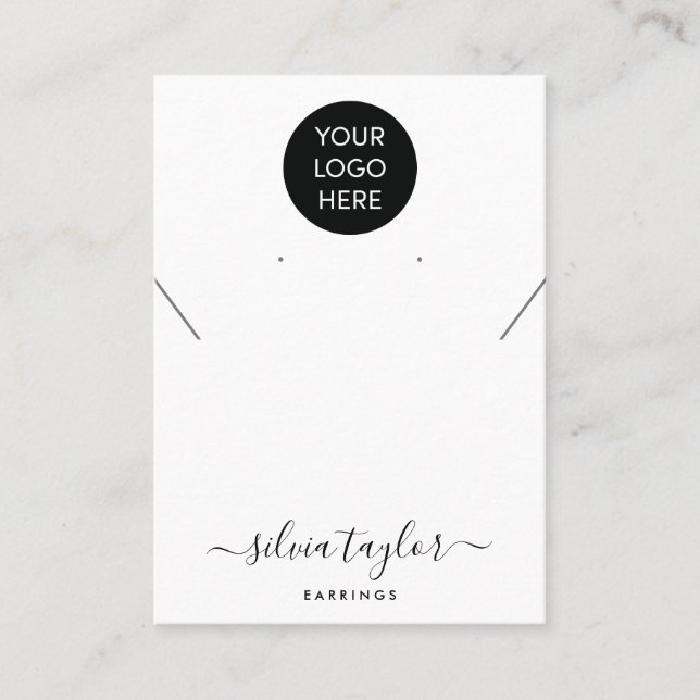 Ihre Logo-Schmuck-Kette Ohrring-Display-Karte Visitenkarte (Vorderseite)
