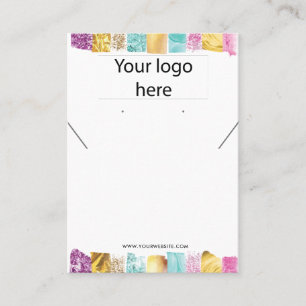 Ihre Logo-Schmuck-Kette Ohrring-Display-Karte Visitenkarte