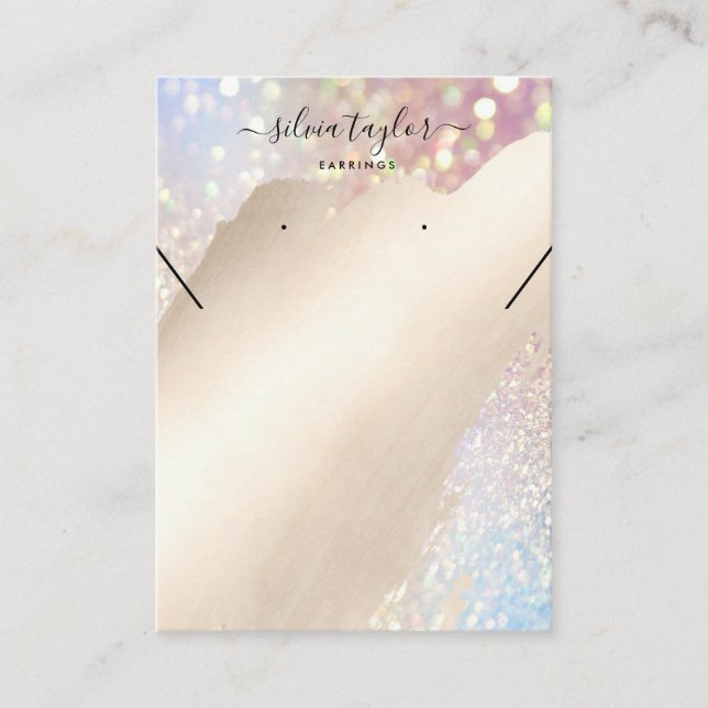 Ihre Logo-Schmuck-Kette Ohrring-Display-Karte Visitenkarte (Vorderseite)