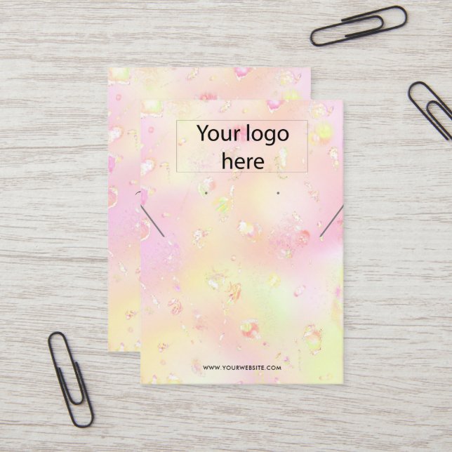 Ihre Logo-Schmuck-Kette Ohrring-Display-Karte Visitenkarte (Vorderseite/Rückseite Beispiel)