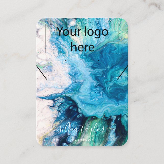 Ihre Logo-Schmuck-Kette Ohrring-Display-Karte Visitenkarte (Vorderseite)