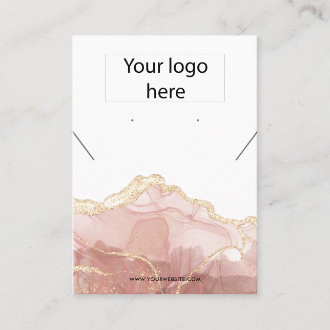 Ihre Logo-Schmuck-Kette Ohrring-Display-Karte Visitenkarte (Vorderseite)