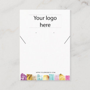 Ihre Logo-Schmuck-Kette Ohrring-Display-Karte Visitenkarte