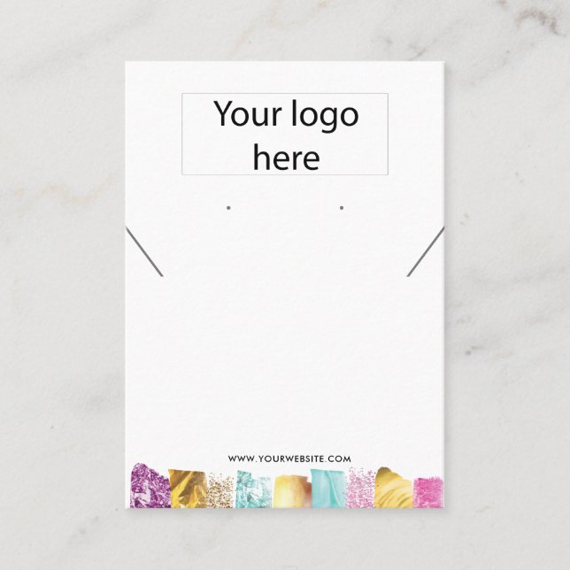 Ihre Logo-Schmuck-Kette Ohrring-Display-Karte Visitenkarte (Vorderseite)