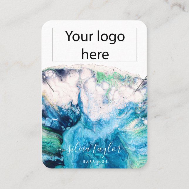 Ihre Logo-Schmuck-Kette Ohrring-Display-Karte Visitenkarte (Vorderseite)