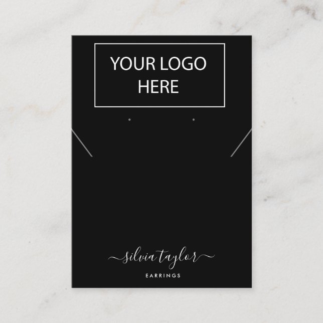 Ihre Logo-Schmuck-Kette Ohrring-Display-Karte Visitenkarte (Vorderseite)