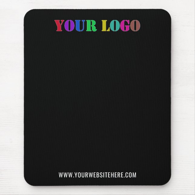 Ihre Logo-Text-Info Werbemousepad für Unternehmen Mousepad (Vorne)
