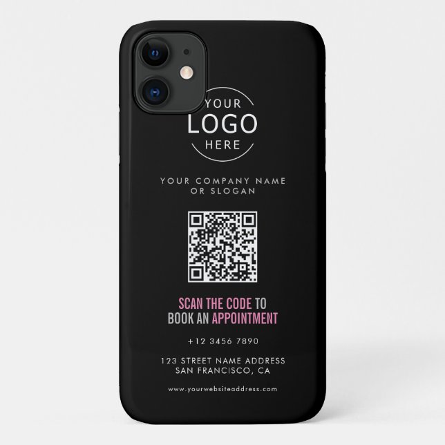 Ihre Logo-Visitenkarte mit QR-Code Case-Mate iPhone Hülle (Rückseite)