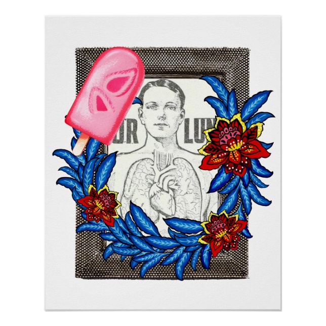 Ihre Lungen Medikale Illustration, Berry Popsikel Poster (Vorderseite)