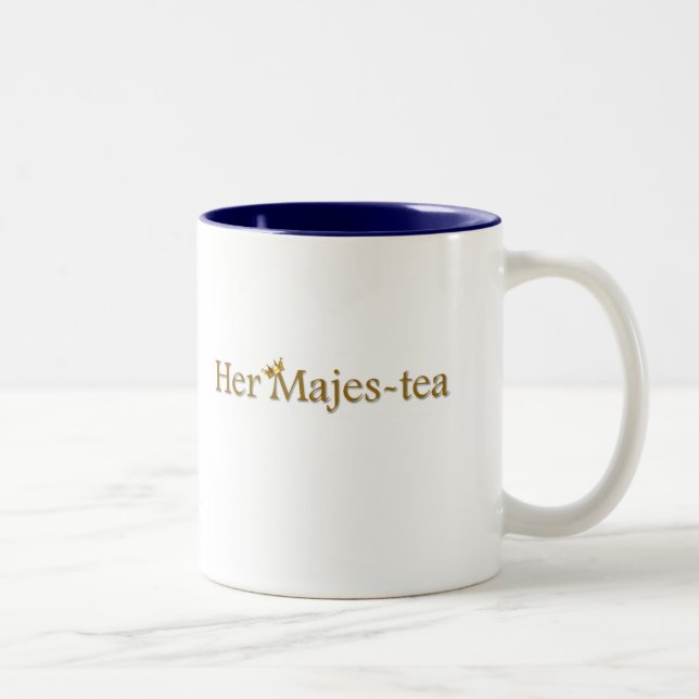 Ihre Majes-Tea-Tasse Zweifarbige Tasse (Rechts)