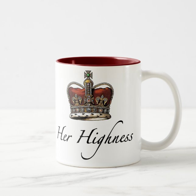 Ihre Majestät, ihre Hoheit Zweifarbige Tasse (Rechts)