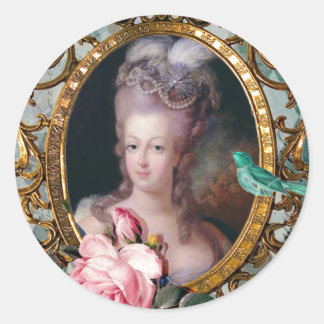 Ihre Majestät, Königin Marie Antoinette, rundes Runder Aufkleber
