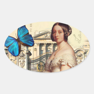 Ihre Majestät, Königin Victoria Ovaler Aufkleber