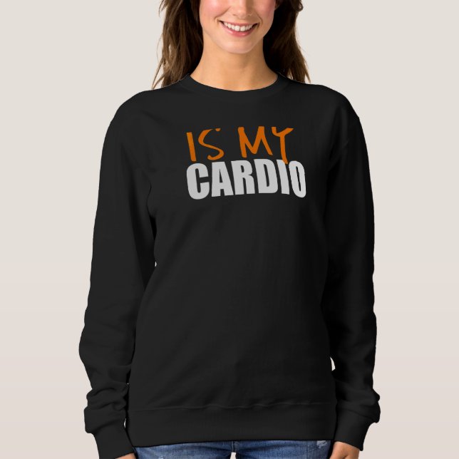 Ihre Mama ist mein Cardio Back Print Sweatshirt (Vorderseite)