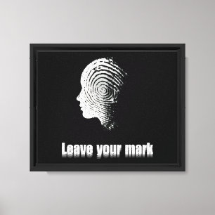 Ihre Mark Fingerprint Profile Art verlassen Leinwanddruck