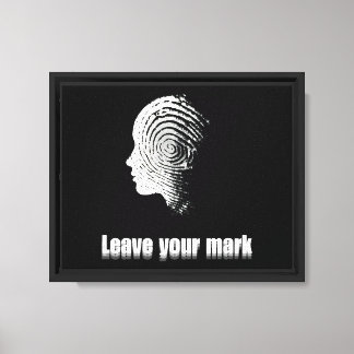 Ihre Mark Fingerprint Profile Art verlassen Leinwanddruck