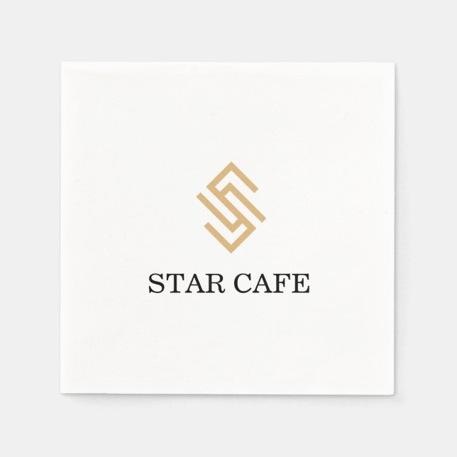 Ihre Marke mit Logo personalisieren Serviette (Vorderseite)