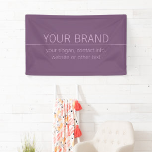 Ihre Marke oder Ihr Firmenname Moderne Lila Mauve Banner