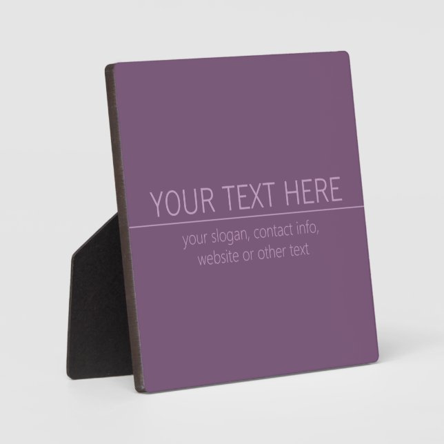 Ihre Marke oder Ihr Firmenname Moderne Lila Mauve Fotoplatte (Vorderseite)